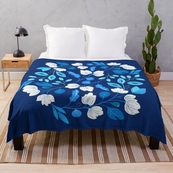 Item preview, Midnight Bloom in Blue designed and sold by Abizola.