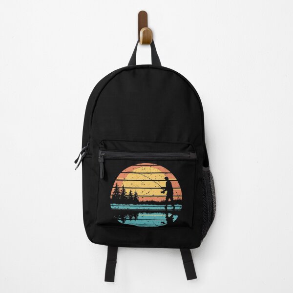 Vista previa del artículo con la obra «Esquema de puesta de sol de pesca: diseño retro minimalista», diseñado y vendido por Ela-graphicwiz.
