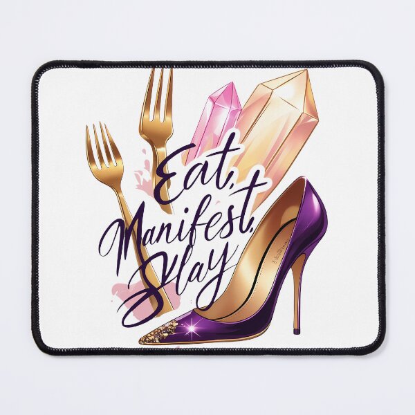 Item preview, Golden Fork Glowing Crystal High Heel Eat Manifest Slay Glamorous Success Driven designed and sold by zoughlal.