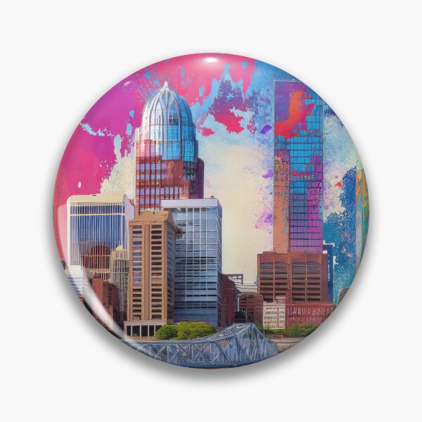 Item preview, Louisville Skyline Graffiti Art – Colorful Abstract Cityscape designed and sold by Phat Dog Designs .