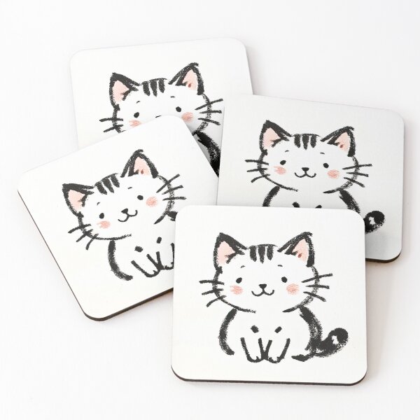 Item preview, Cute Cat Ink Sketch designed and sold by SunkenCost.