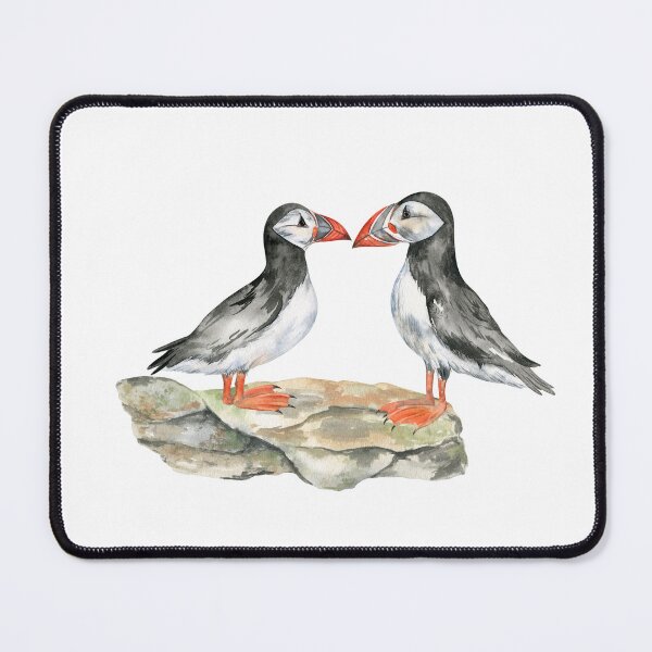 Item preview, Puffins Couple on a Rock designed and sold by Flowersforbear.
