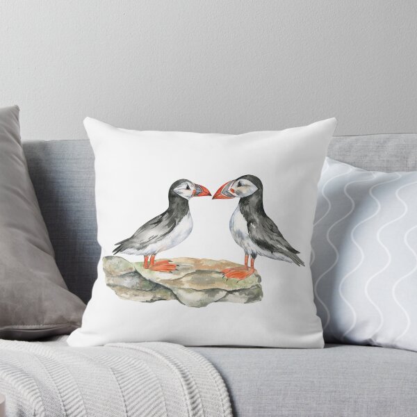 Item preview, Puffins Couple on a Rock designed and sold by Flowersforbear.