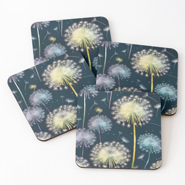 Item preview, Dandelion Flowers Scattered In The Air Pastel Colors designed and sold by Ciervo Primavera.