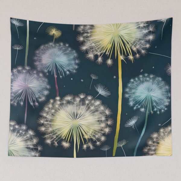 Item preview, Dandelion Flowers Scattered In The Air Pastel Colors designed and sold by Ciervo Primavera.