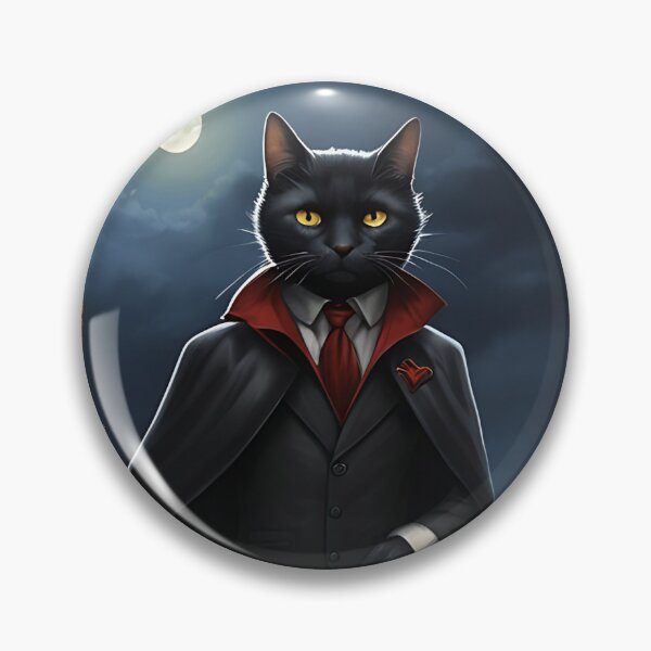 Item preview, Dracula Vampire Cat with big-ben London Gothic art designed and sold by WorldRoverShirt.