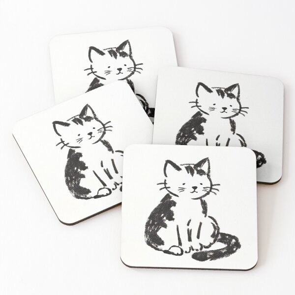 Item preview, Cute Ink Sketch of a Playful Cat designed and sold by SunkenCost.