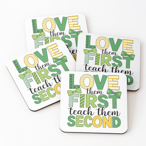 Item preview, Love Them First Teach Them Second Teacher St. Patrick's Day T-Shirt - Coquette Bow Irish Pride Design designed and sold by Youness1914.