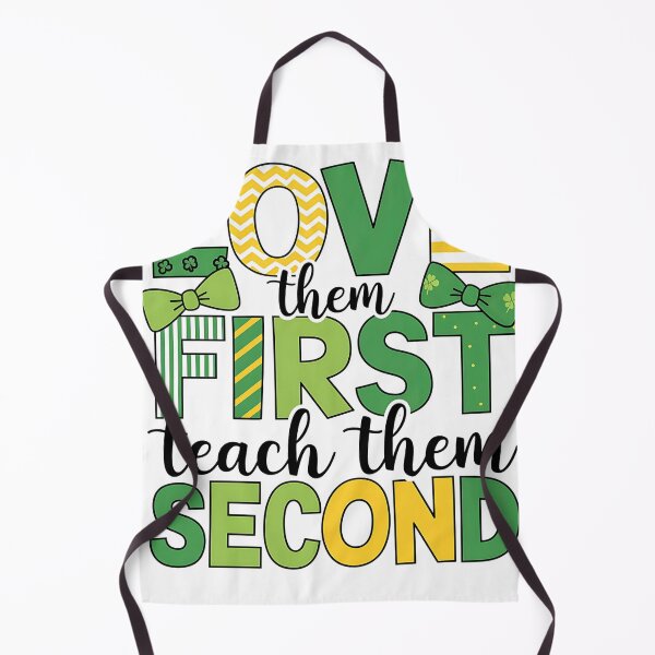 Item preview, Love Them First Teach Them Second Teacher St. Patrick's Day T-Shirt - Coquette Bow Irish Pride Design designed and sold by Youness1914.