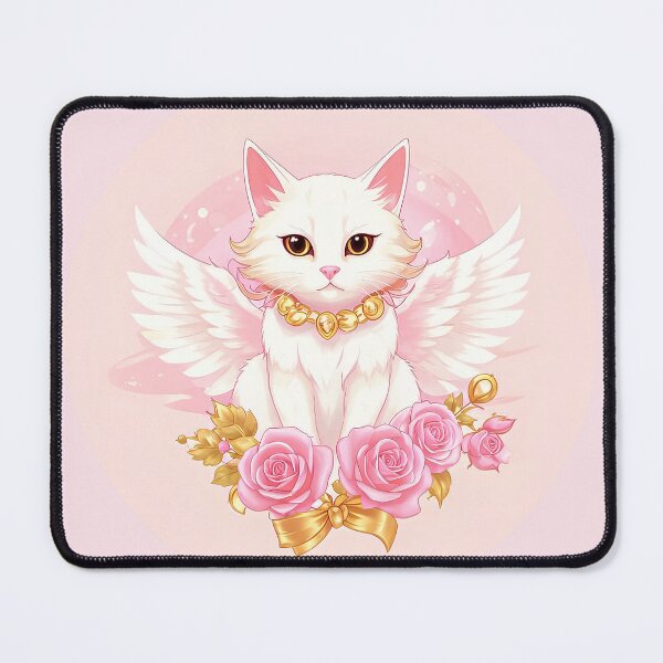 Item preview, Cat angel among roses. designed and sold by Natalia-Vlad.