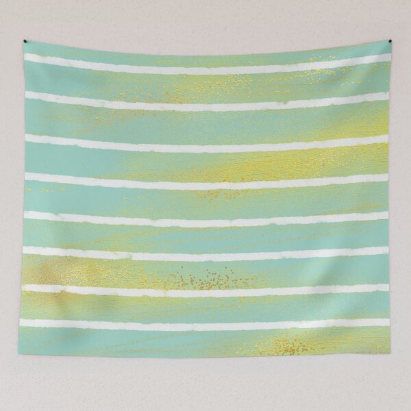 Item preview, Mint, Gold, & Stripes designed and sold by PrettySimple Graphic Design.