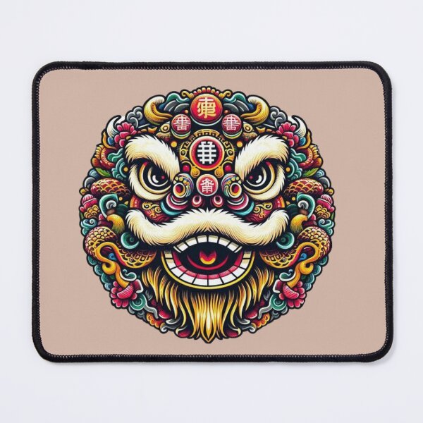 Item preview, Chinese Lion Dance Face designed and sold by Myra365Art.