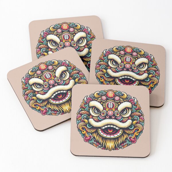 Item preview, Chinese Lion Dance Face designed and sold by Myra365Art.
