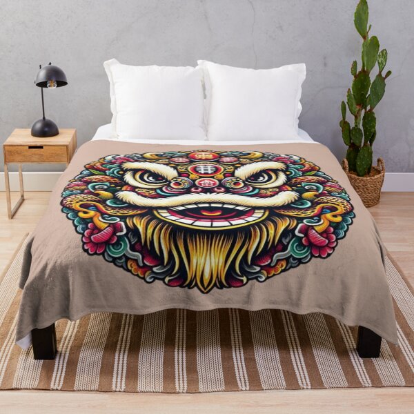 Item preview, Chinese Lion Dance Face designed and sold by Myra365Art.