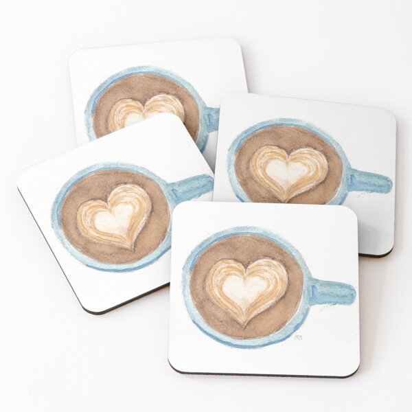 Item preview, Blue Mug Heart Latte designed and sold by A_Guy_With_Art_Supplies.