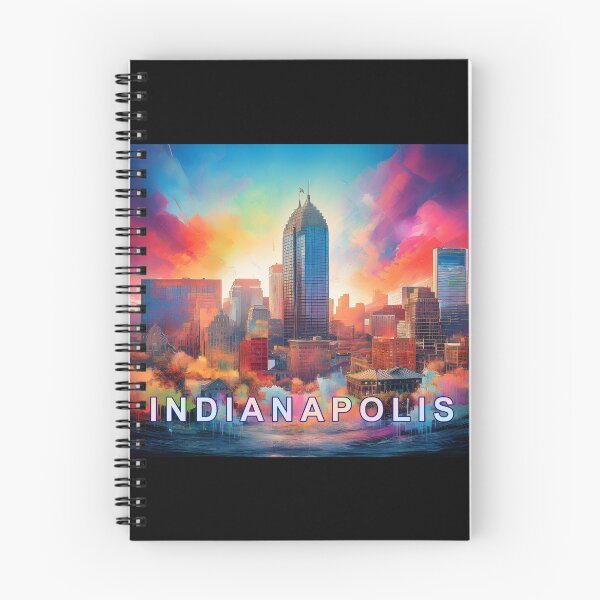 Artikelvorschau, Graffiti-Kunst in der Skyline von Indianapolis – lebendiger abstrakter urbaner Streetstyle entworfen und verkauft von Phat Dog Designs .