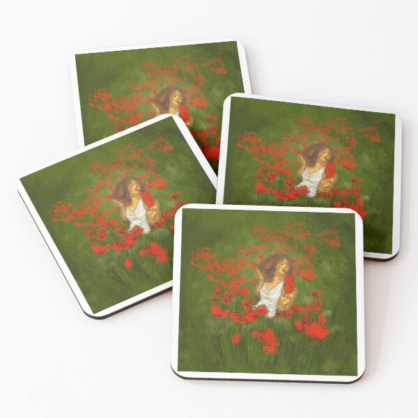 Item preview, Reflections in a Poppy Field – Dreamlike Floral Portrait designed and sold by Coral Leontine Arts.