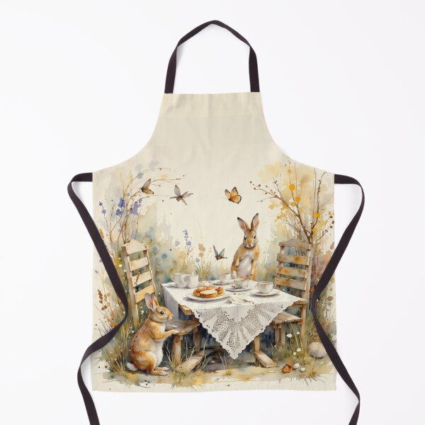Item preview, Whimsical Bunny Tea Party – Cottagecore Woodland Animals Illustration designed and sold by LemonHorse.
