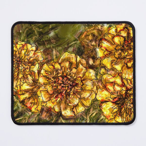 Item preview, Golden Marigolds – Vibrant Floral Art designed and sold by Coral Leontine Arts.