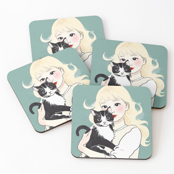 Item preview, Girl hugging a cat designed and sold by Valentina's Store.