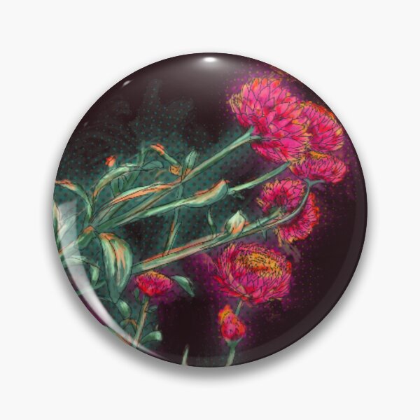 Item preview, Glowing Strawflowers – Bold Floral Art designed and sold by Coral Leontine Arts.