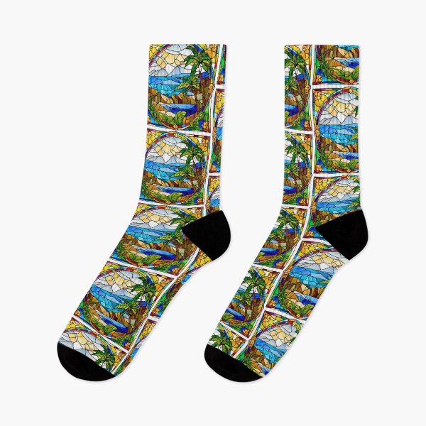Item preview, Tropical Island Paradise – Gorgeous Stained Glass Art designed and sold by Fredster1966.