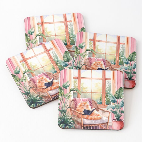 Item preview, Cat reading a book  designed and sold by AnaMiyagi.