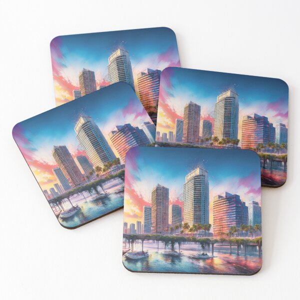 Item preview, Vibrant Tampa Skyline Graffiti Art – Urban Street Style designed and sold by Phat Dog Designs .