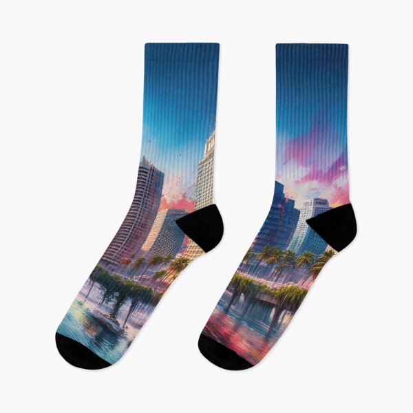 Item preview, Vibrant Tampa Skyline Graffiti Art – Urban Street Style designed and sold by Phat Dog Designs .