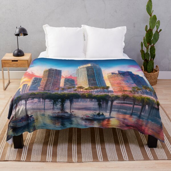 Item preview, Vibrant Tampa Skyline Graffiti Art – Urban Street Style designed and sold by Phat Dog Designs .