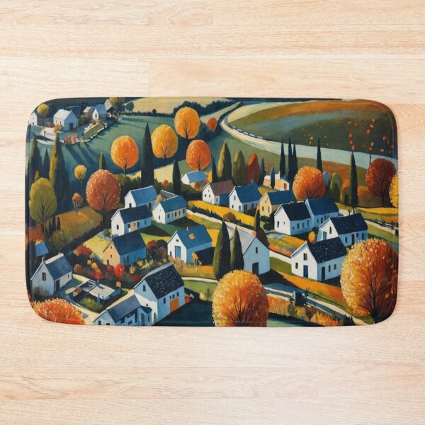 Item preview, AUTUMN VILLAGE COLORFUL ARTWORK designed and sold by Infopreneur1231.