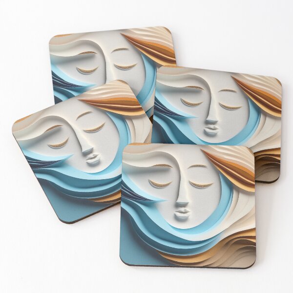 Item preview, Dreamy Paper Art Face - Abstract Layered Design designed and sold by NBT-NOVA.
