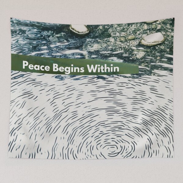 Item preview, Peace Begins Within – Rippling Water Art designed and sold by Molly's Gone Mad .