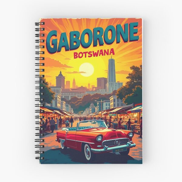 Item preview, Retro Pop Art Poster of Gaborone, Botswana | Vintage Pop Art | Gaborone City Art | Botswana Travel Poster | Retro Style Artwork designed and sold by PaintedPixels01.