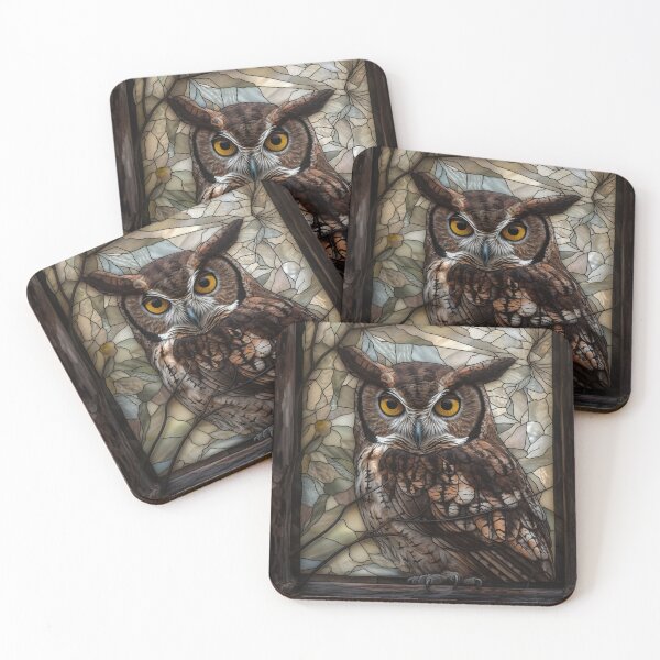 Item preview, Owl in Stained Glass designed and sold by RedHandedOD.