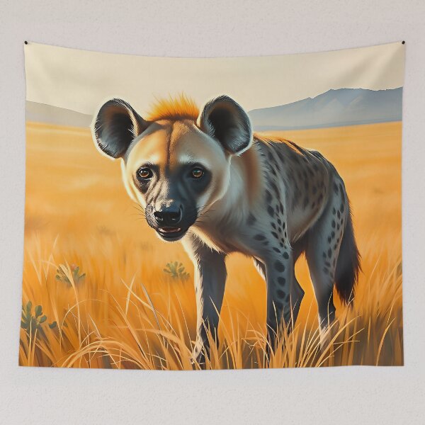 Item preview, Spotted Hyena Portrait African Savanna Wildlife Conservation designed and sold by kakarikihill.
