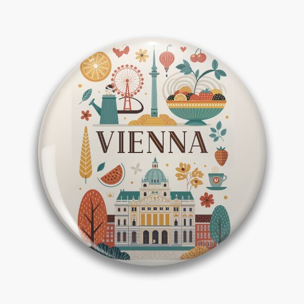 Item preview, Vienna Travel Poster - Colorful Vienna Landmarks and Icons Illustration designed and sold by Witsprings.
