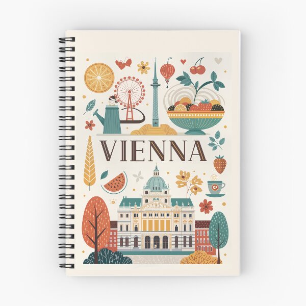 Item preview, Vienna Travel Poster - Colorful Vienna Landmarks and Icons Illustration designed and sold by Witsprings.
