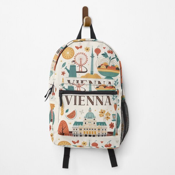 Item preview, Vienna Travel Poster - Colorful Vienna Landmarks and Icons Illustration designed and sold by Witsprings.