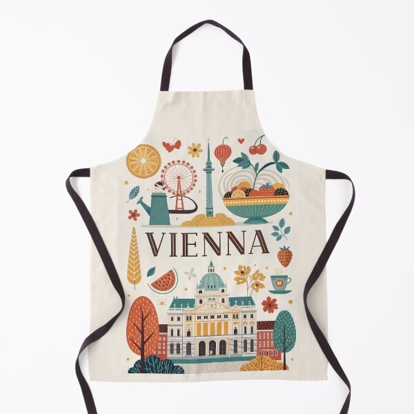 Item preview, Vienna Travel Poster - Colorful Vienna Landmarks and Icons Illustration designed and sold by Witsprings.