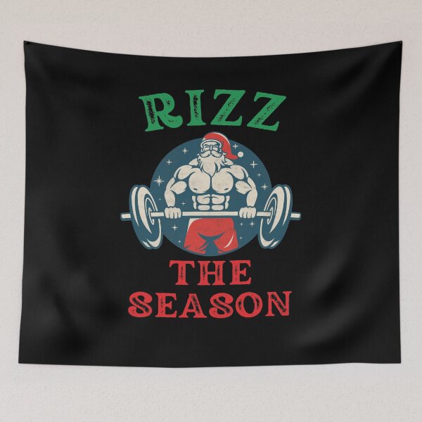 Item preview, Rizz the Season funny rizz Christmas Muscle Santa Deadlift designed and sold by snowry.