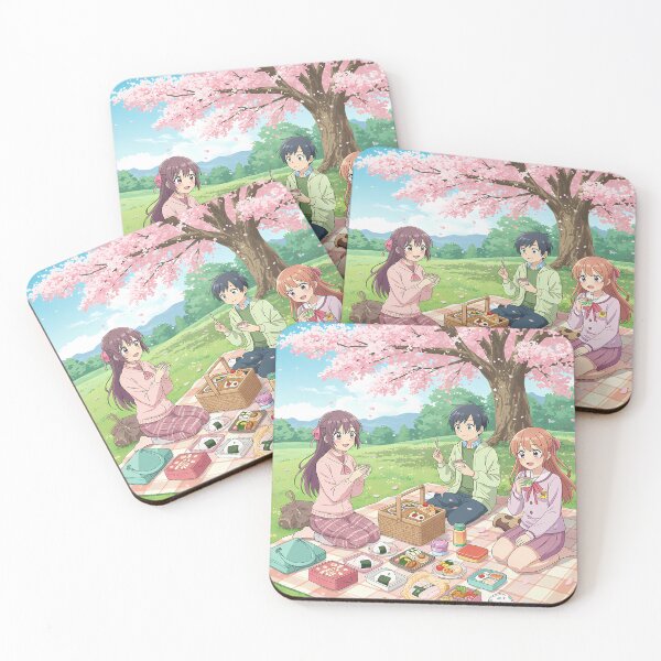 Item preview, Anime Picnic Scene Serene Nature Tokyo Japan Art designed and sold by ART ATTACK ZONE.