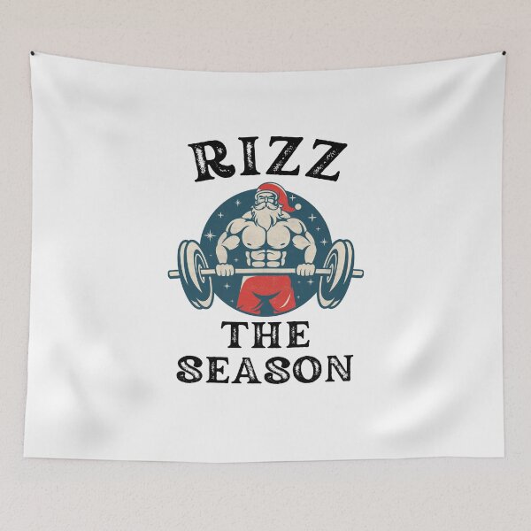 Item preview, Rizz the Season rizz joke Christmas Muscle Santa Deadlift designed and sold by snowry.