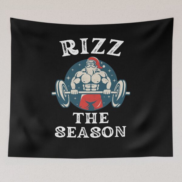Item preview, Rizz the Season rizz humor Christmas Muscle Santa Deadlift designed and sold by snowry.