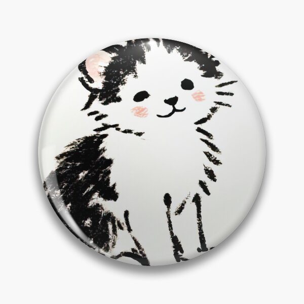Aperçu de l'œuvre Dessin à l'encre adorable et mignon d'un chaton tout doux créée et vendue par SunkenCost.