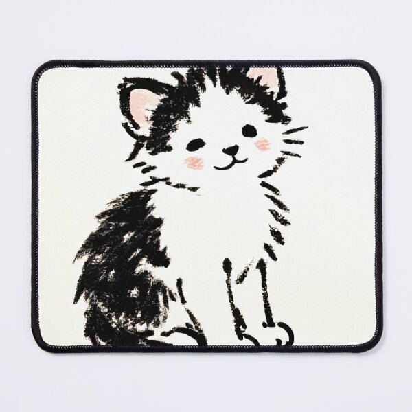 Item preview, Cute Adorable Ink Sketch of a Fluffy Kitten designed and sold by SunkenCost.