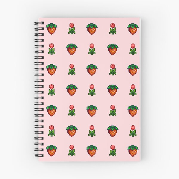 Item preview, Stardew Strawberry and Tulip Pattern in Pink designed and sold by Bookboned.