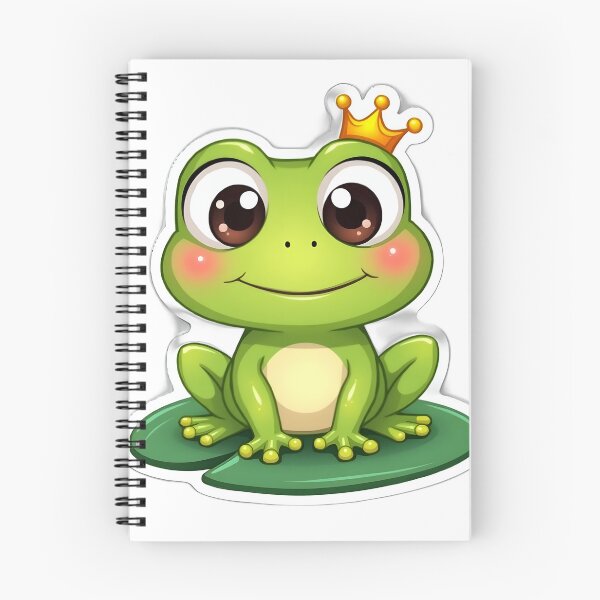 Item preview, Cute Crowned Frog on Lily Pad Sticker designed and sold by JossDesign15.