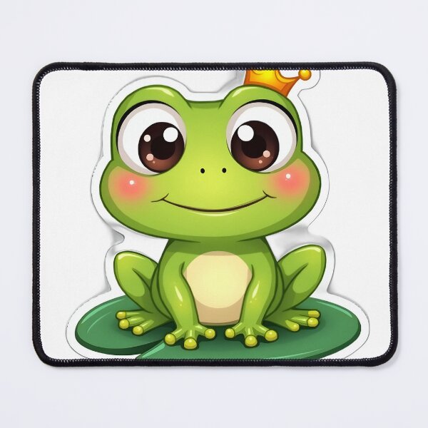 Item preview, Cute Crowned Frog on Lily Pad Sticker designed and sold by JossDesign15.