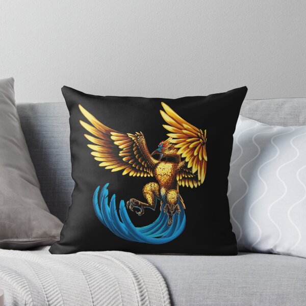 Item preview, Illustrated design of blue Phoenix with golden legendary bird designed and sold by FoxnakeChiros.